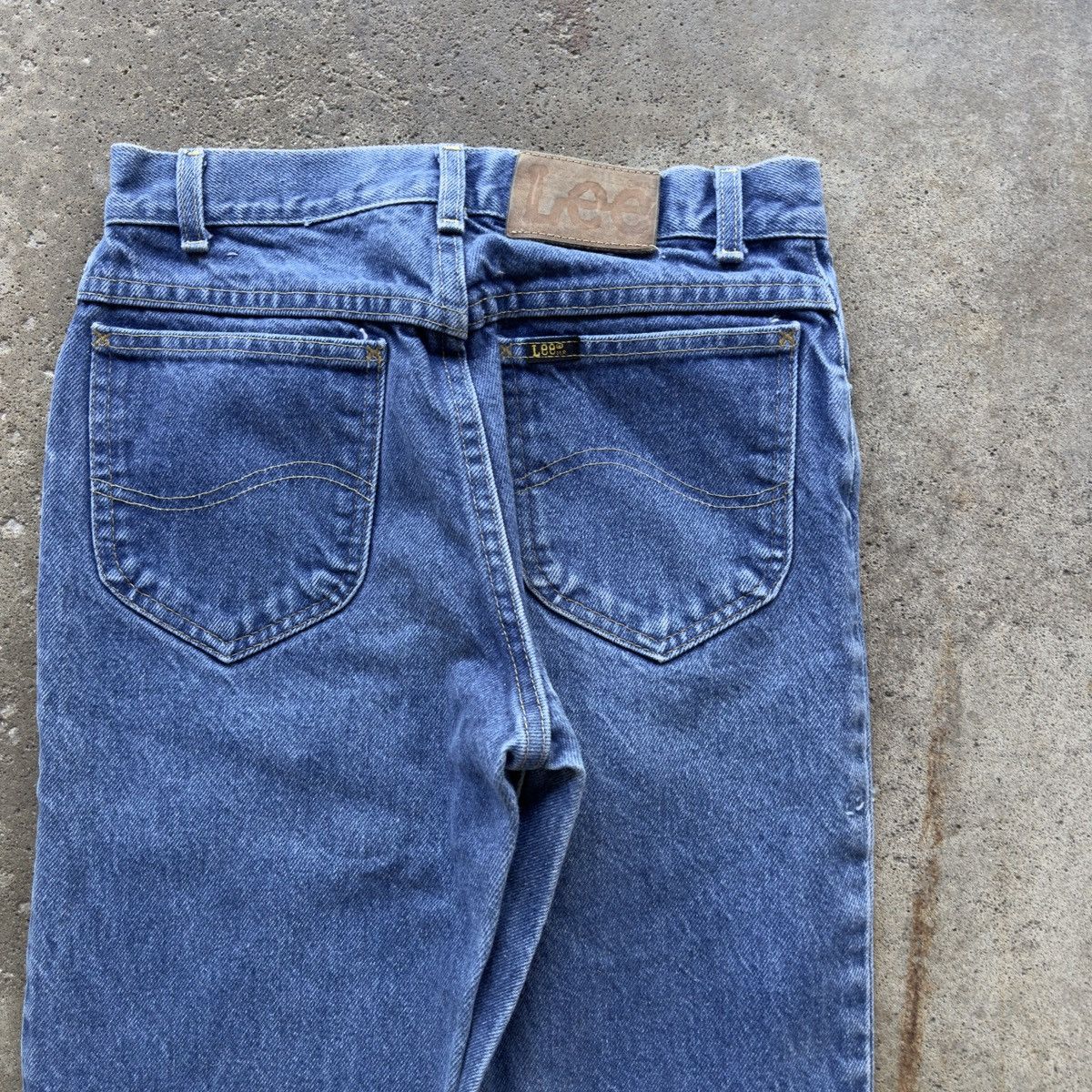 Vintage 80s Faded Lee Riders Dark Wash Jeans Western ERD Grunge Size US 27 - 13 Thumbnail