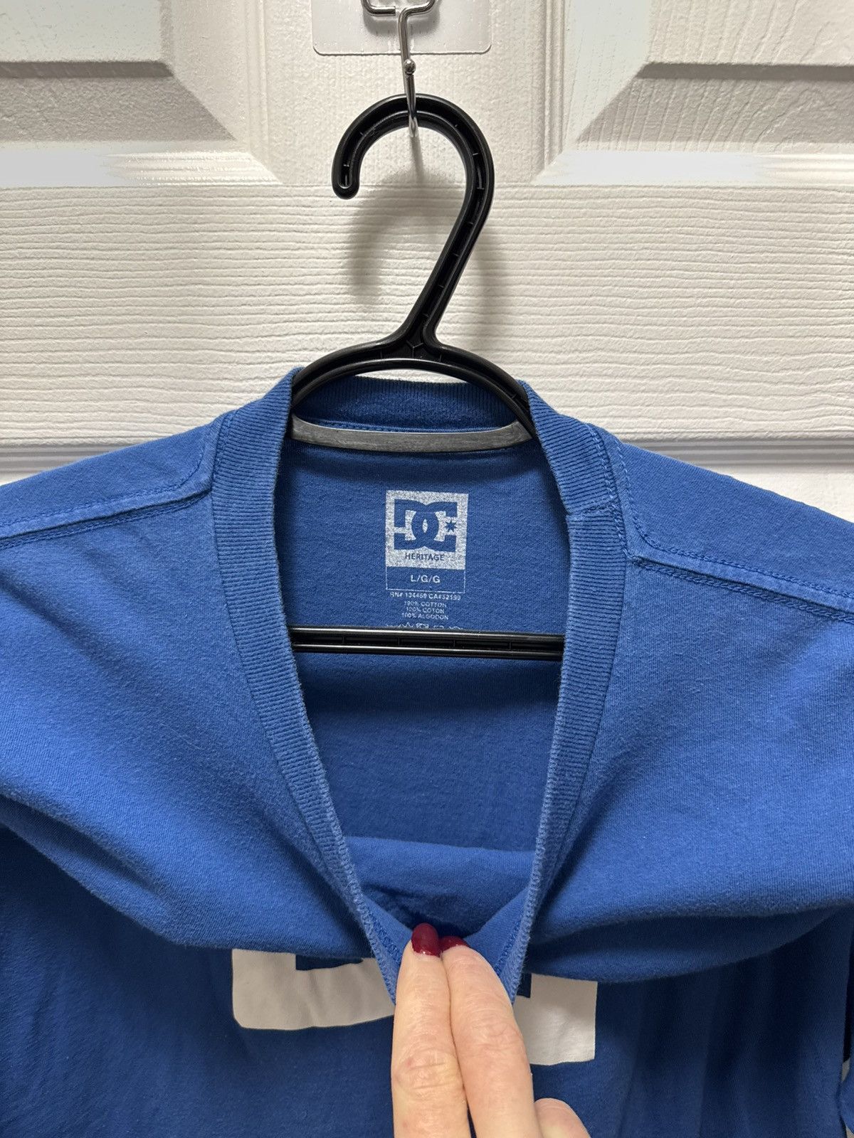 DC DC Skate Vintage Classic Skateboarding White Logo Blue Shirt Size US L / EU 52-54 / 3 - 3 Thumbnail