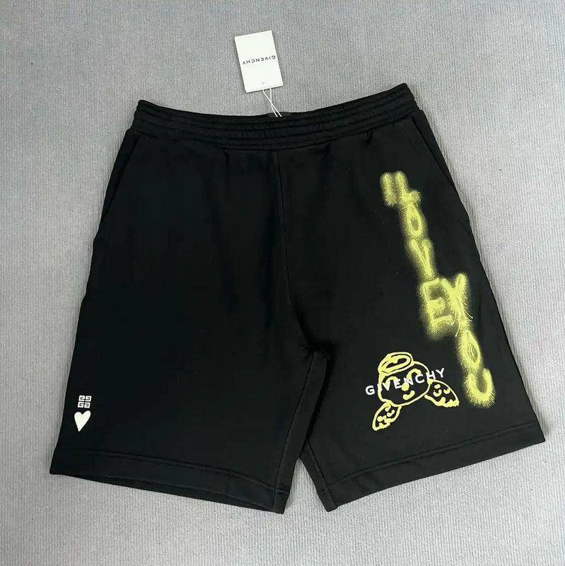 Givenchy Givenchy Men's Summer Black Cotton Logo Shorts 0089 Size US 34 / EU 50 - 1 Thumbnail
