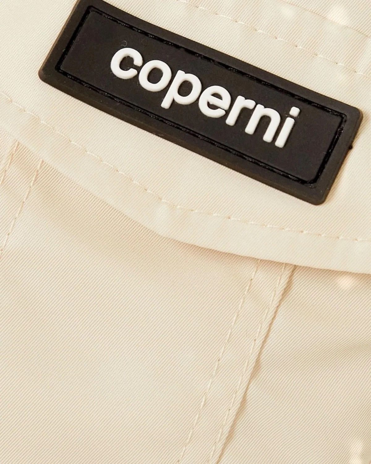 Coperni Coperni Cut-Out Cropped Twill Bomber Jacket in Cream Size XS / US 0-2 / IT 36-38 - 4 Thumbnail