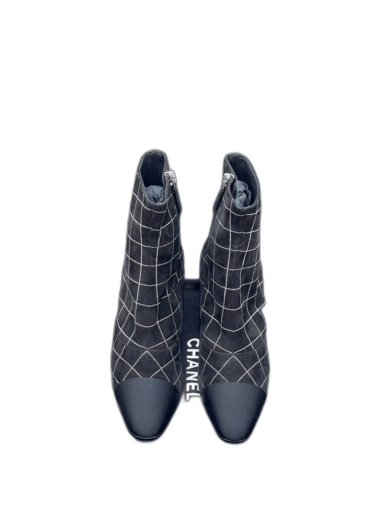Chanel Chanel Bling Grid Short Boots -2505 Size US 6 / EU 39 - 1 Thumbnail