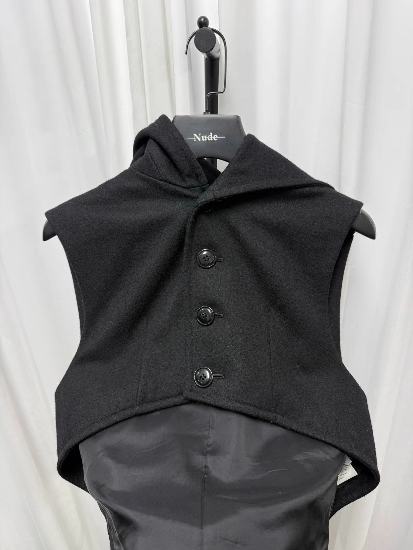 Yohji Yamamoto Yohji Yamamoto Main Line Wool Zip Asymmetric Vest K20 Size XS / US 0-2 / IT 36-38 - 3 Thumbnail