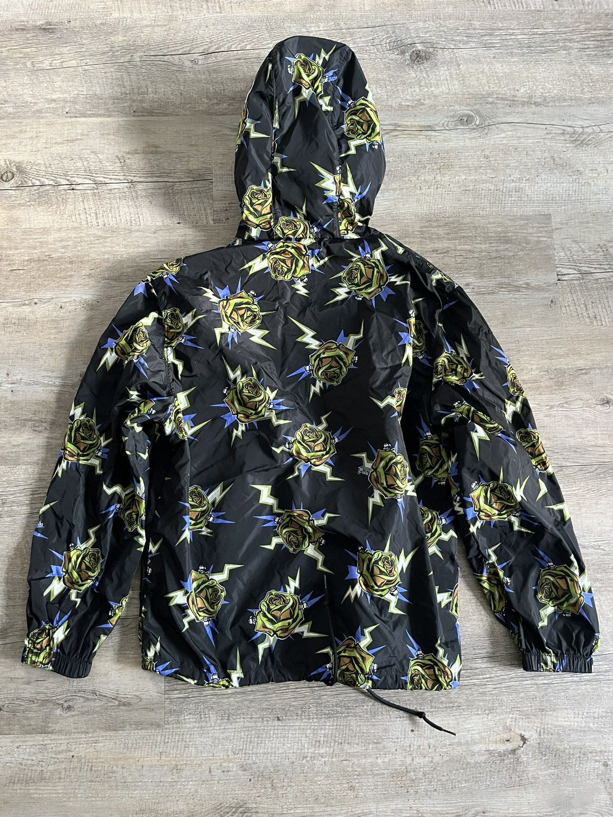 Prada Prada SS19 Lightning Rose Hooded Windbreaker Nylon Jacket Size US S / EU 44-46 / 1 - 2 Thumbnail