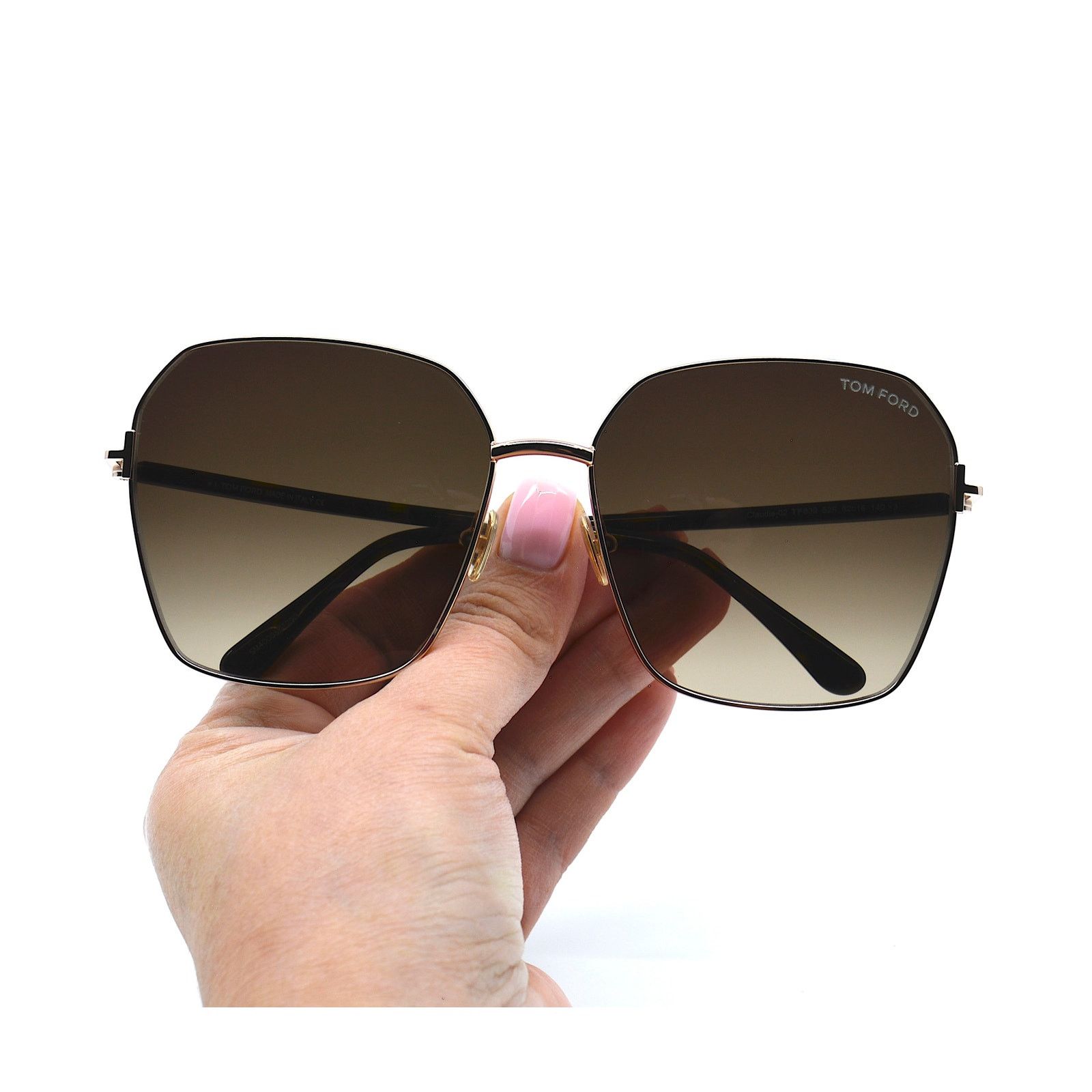 Tom Ford TOM FORD CLAUDIA-02 TF839 52F GOLD BROWN GRADIENT SUNGLASSES Size ONE SIZE - 9 Thumbnail
