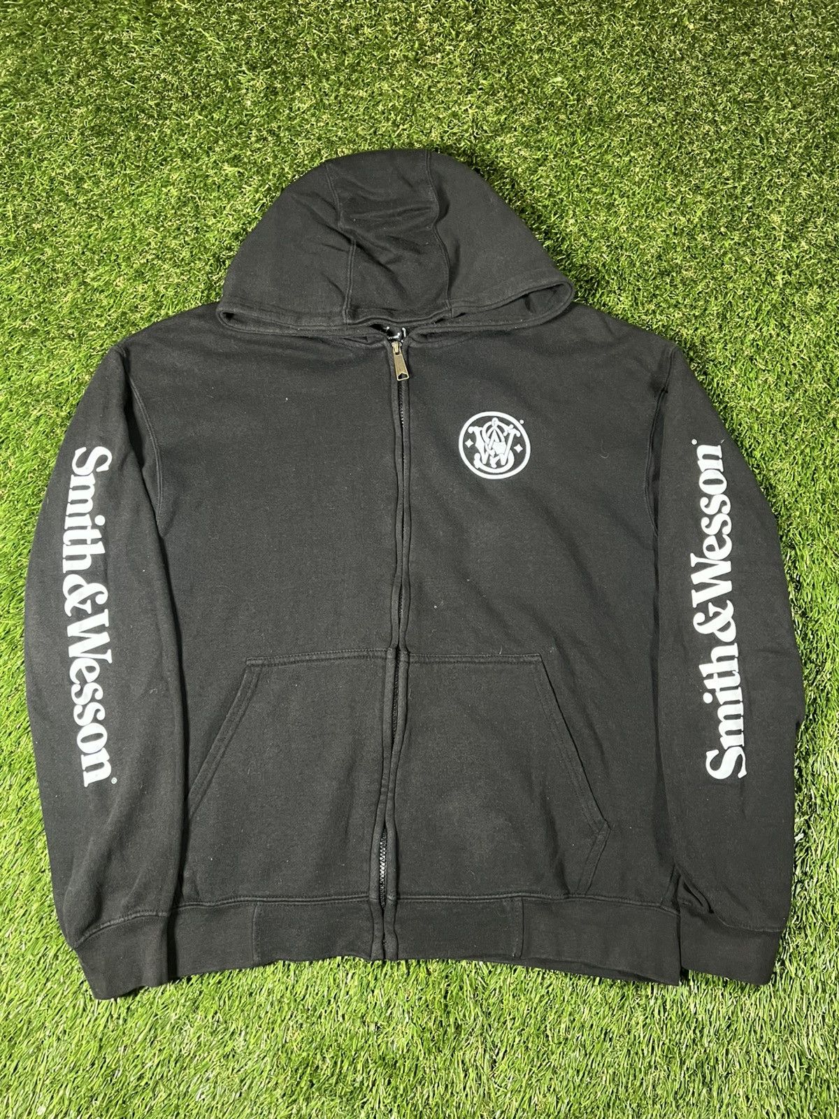 Vintage Vintage Y2k Smith & Wesson Guns Opium Grunge Hoodie Jacket Size US M / EU 48-50 / 2 - 1 Thumbnail