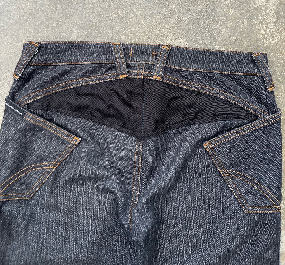Dolce & Gabbana 🔥S/S 2003 DOLCE & GABBANA ASYMMETRICAL POCKET DENIM JEANS Size US 30 / EU 46 - 11 Thumbnail