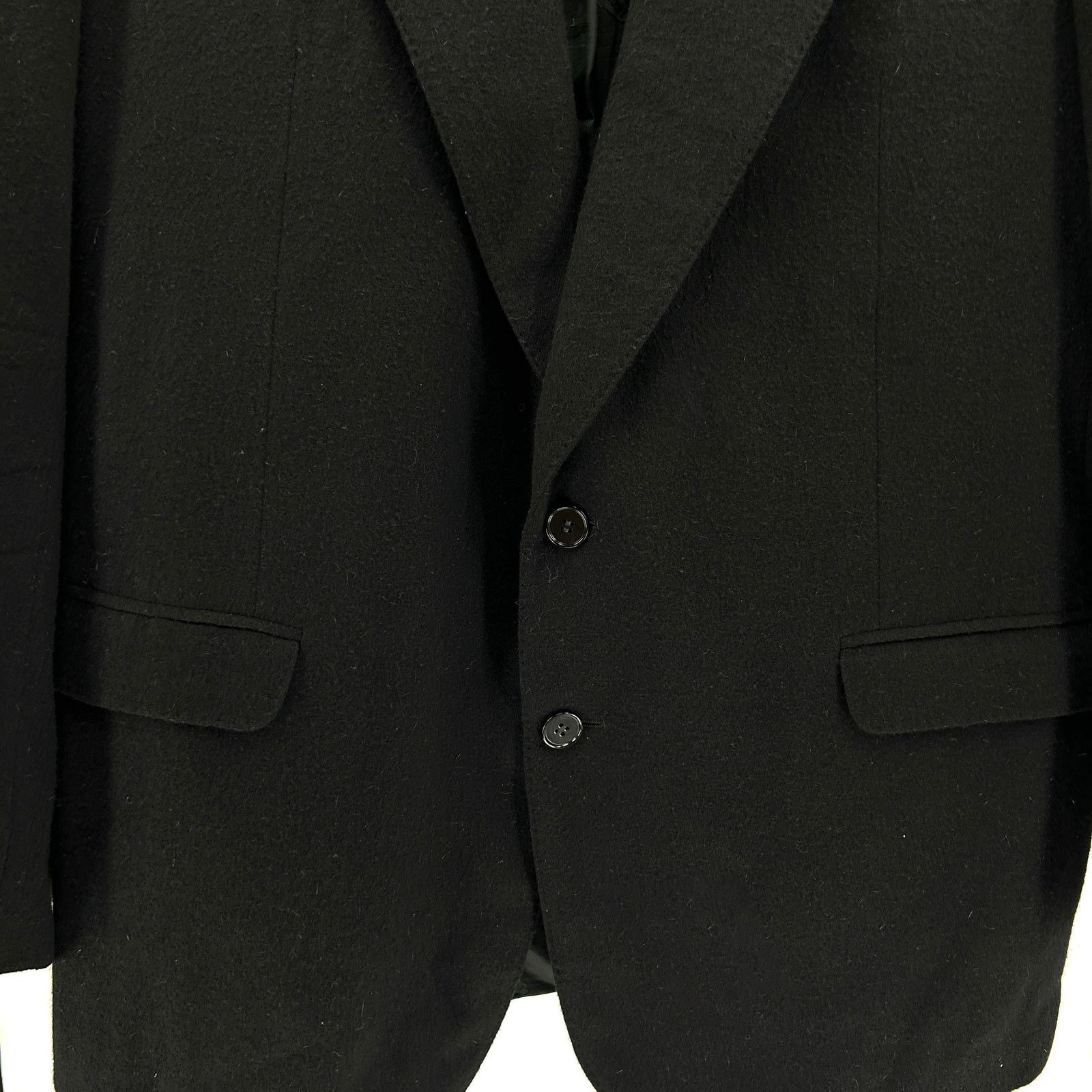 Missoni Vintage 90s Missoni Uomo Black Menswear Blazer Jacket Size 44R - 3 Thumbnail