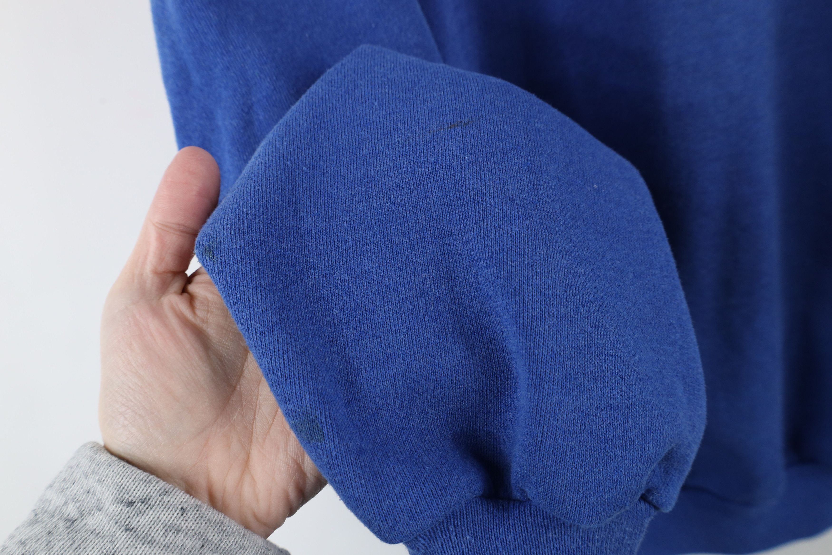Vintage Vintage 90s Streetwear Crewneck Sweatshirt Royal Blue USA Size US XL / EU 56 / 4 - 12 Thumbnail