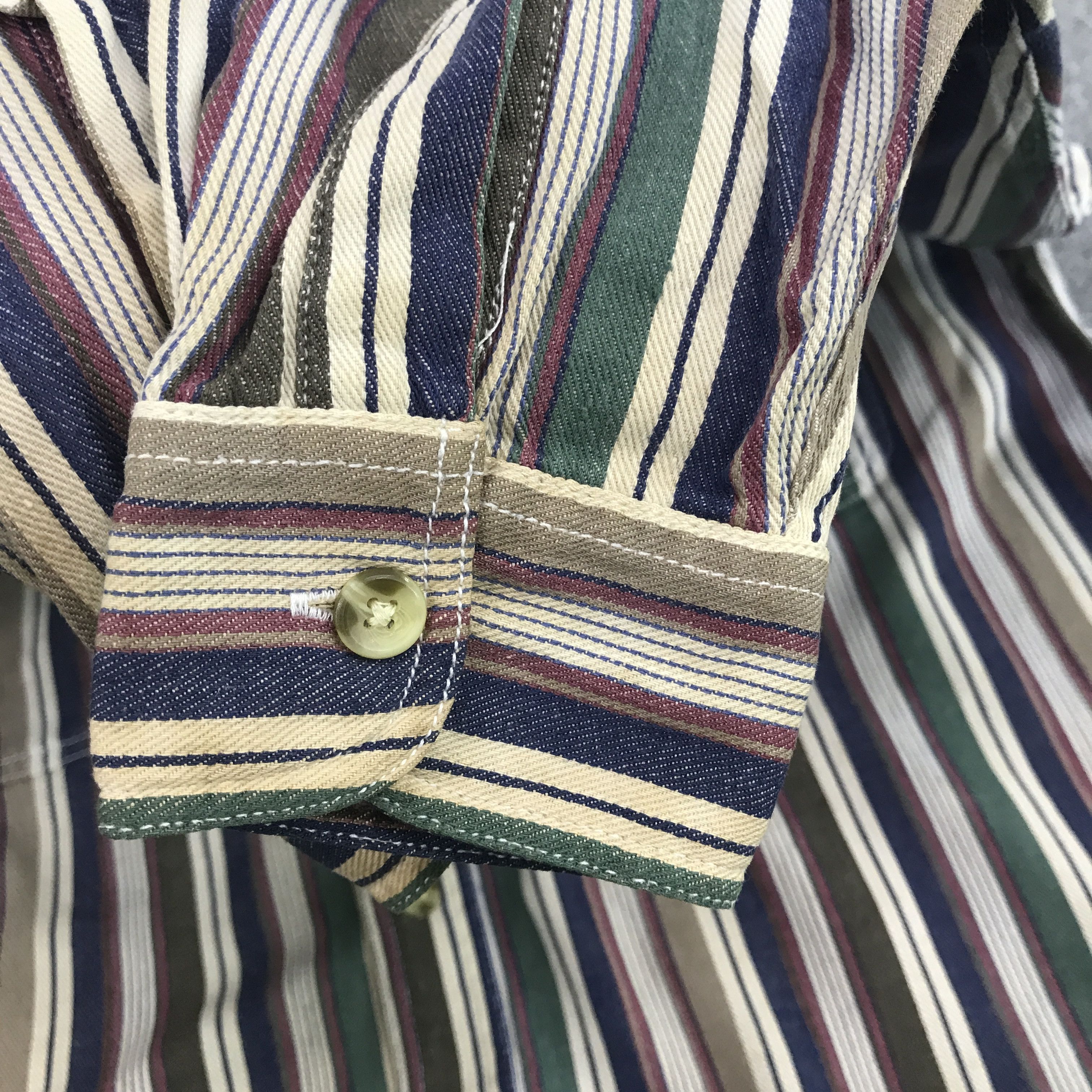 Designer × Japanese Brand Rare Sudbury chips Striped Button Up Shirt Size US M / EU 48-50 / 2 - 7 Thumbnail