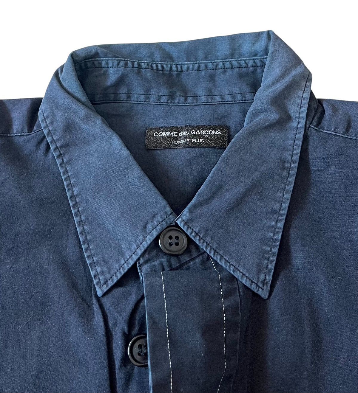 Comme des Garcons Vintage cdg homme plus hidden pockets dark navy button up Size US S / EU 44-46 / 1 - 2 Thumbnail