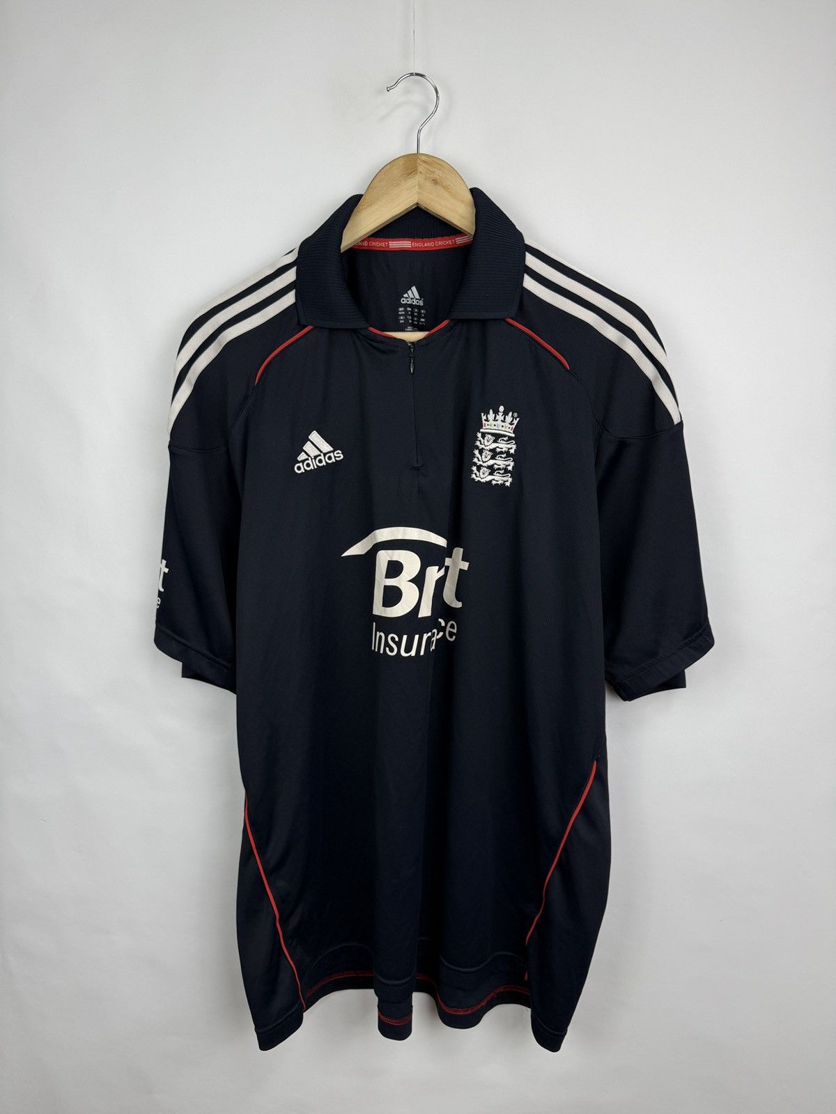 Adidas 🏴󠁧󠁢󠁥󠁮󠁧󠁿 2010 Adidas England Cricket Jersey Polo T-Shirt Brit Rare Size US XL / EU 56 / 4 - 2 Thumbnail
