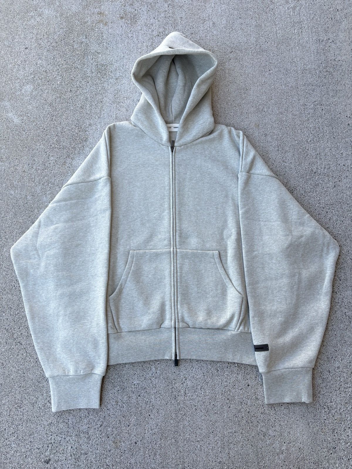 Fear of God Heather Fear of God Essentials Fleece Zip Up Hoodie Size M ...