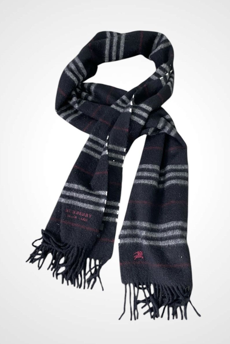 Burberry Rare Burberry Black Label Cashmere Scarf Size ONE SIZE - 1 Thumbnail