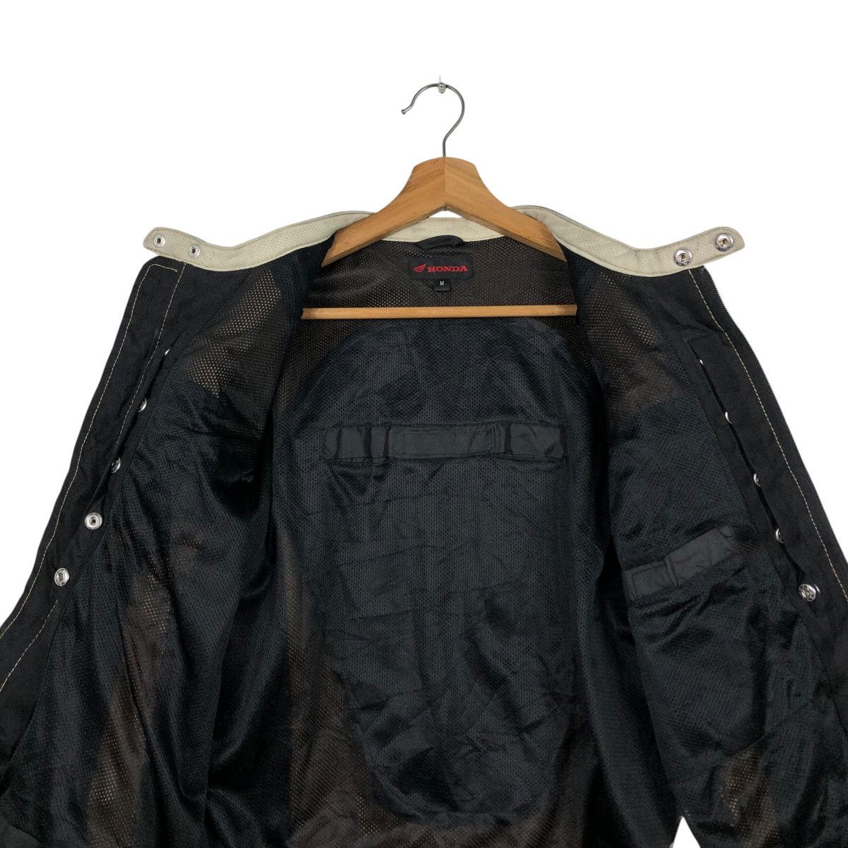 Honda 🔥VINTAGE RACING BIKER JACKET BONDA BIG LOGO SPELL OUT Size US M / EU 48-50 / 2 - 16 Thumbnail