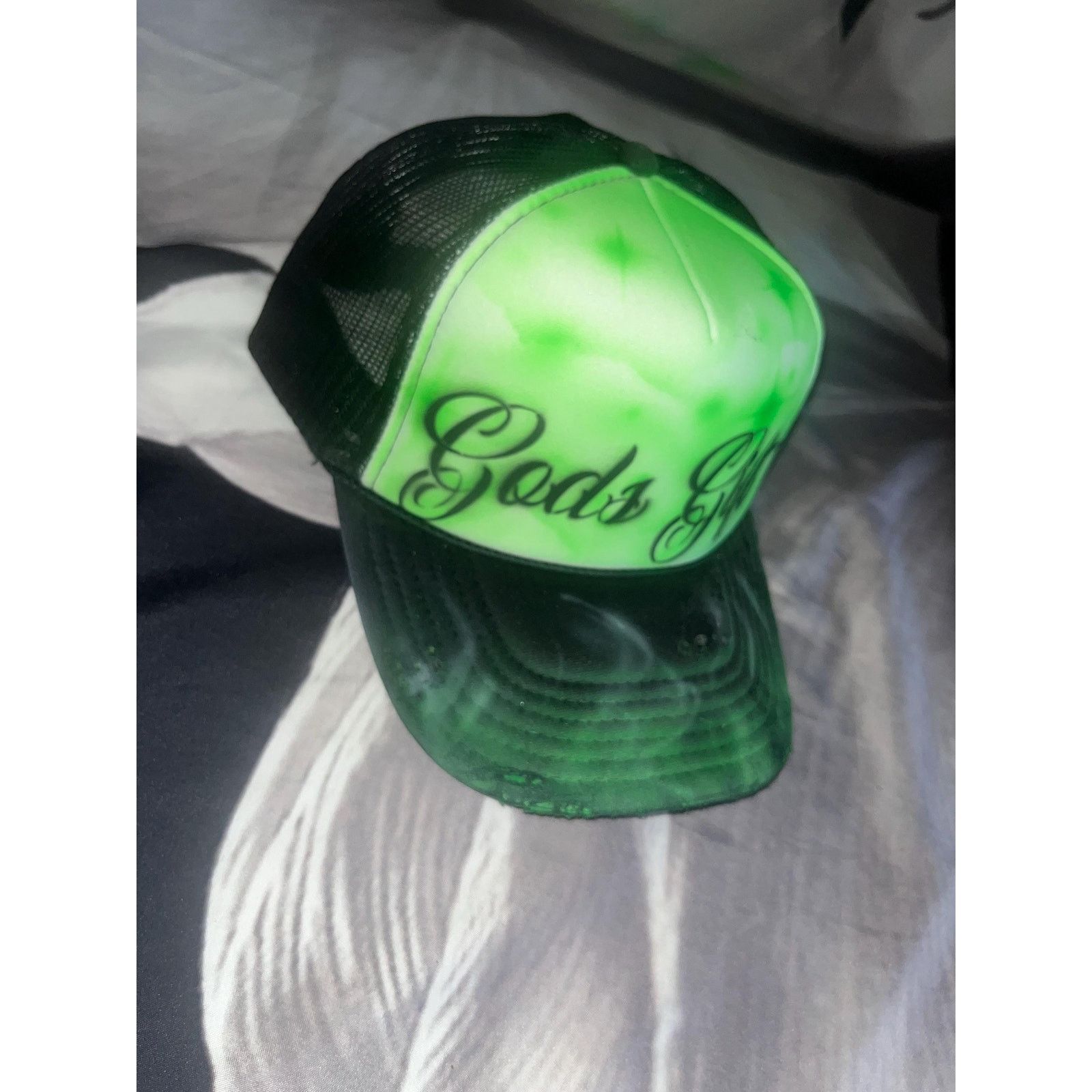Other GODS GIFT Airbrushed 5 panel SnapBack Trucker Hat handpaintd Size ONE SIZE - 4 Thumbnail