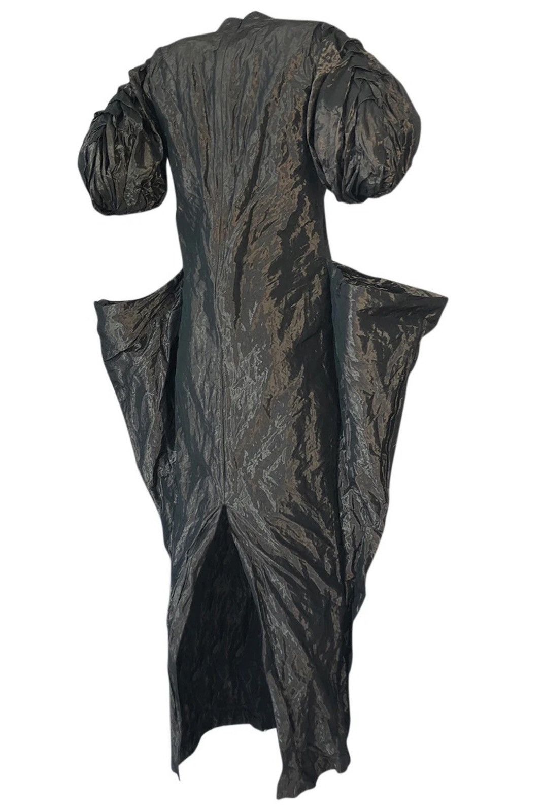 Krizia × Vintage Krizia 1982 Deep Plunging Taffeta Gown Size M / US 6-8 / IT 42-44 - 2 Thumbnail