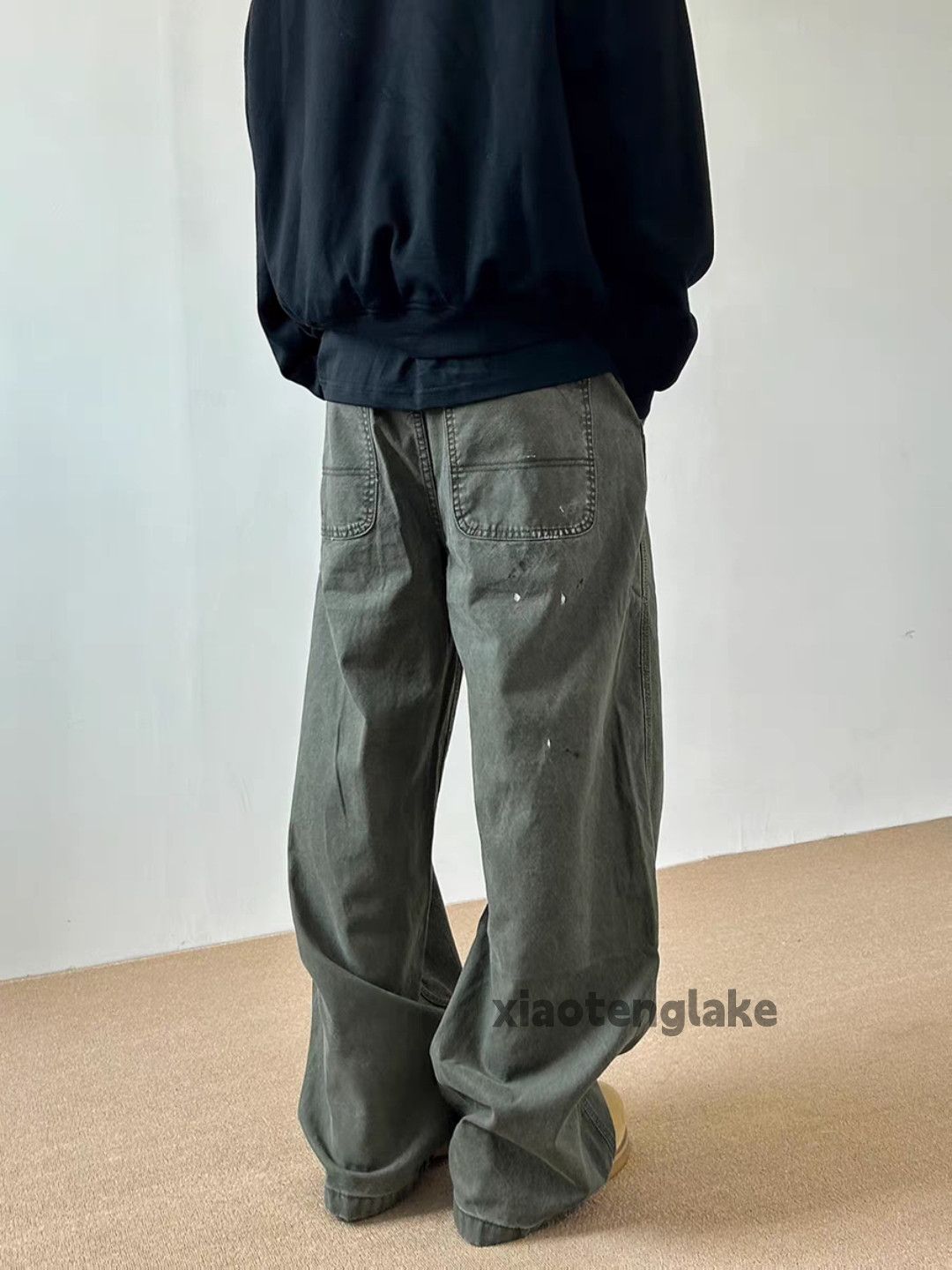 Designer × Japanese Brand × Vintage washed faded cleanfit carpenter paint cargo pants Size US 34 / EU 50 - 5 Thumbnail
