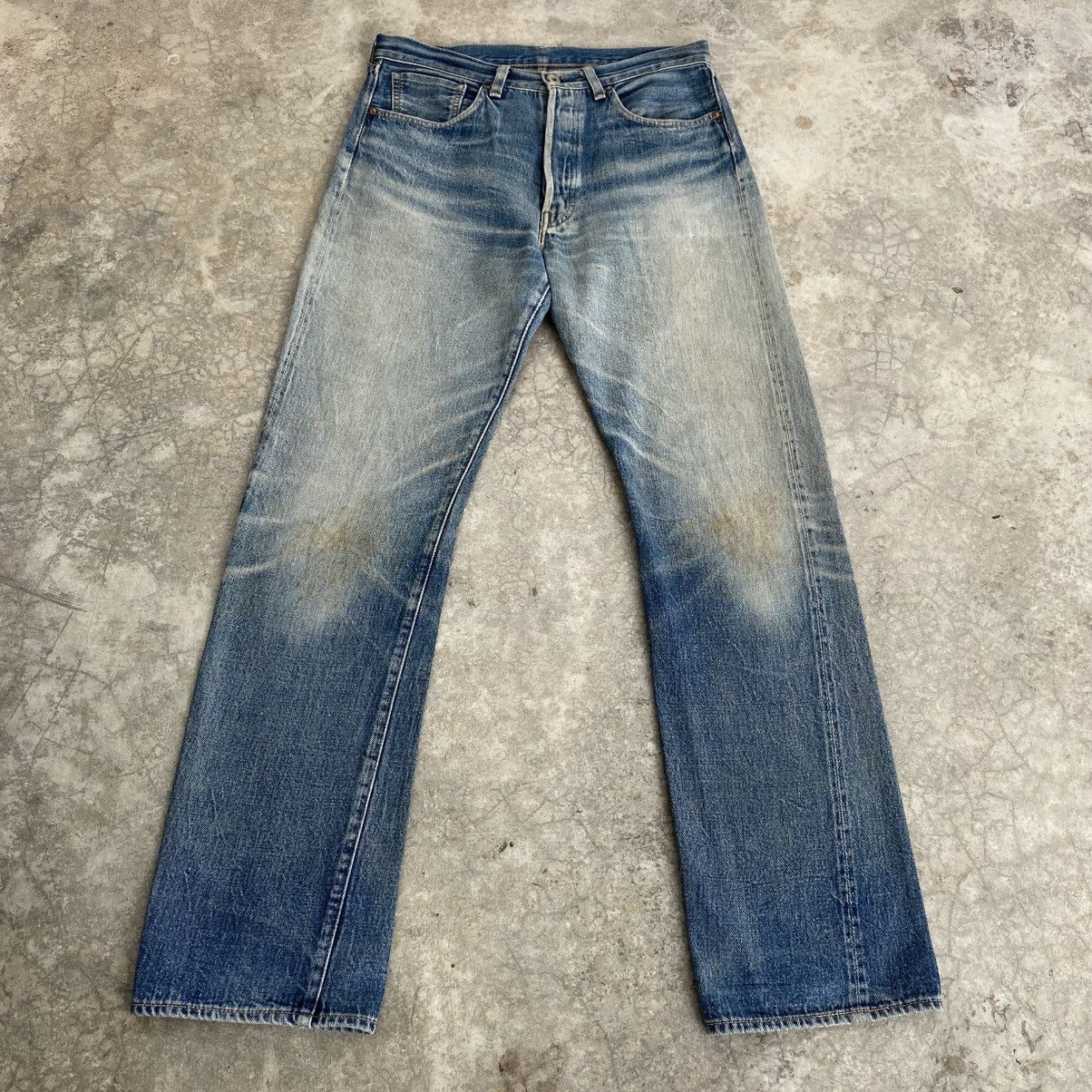 Levi's Vintage Levis 501XX Big E LVC Faded Blue Selvedge Jeans Size US 32 / EU 48 - 3 Thumbnail