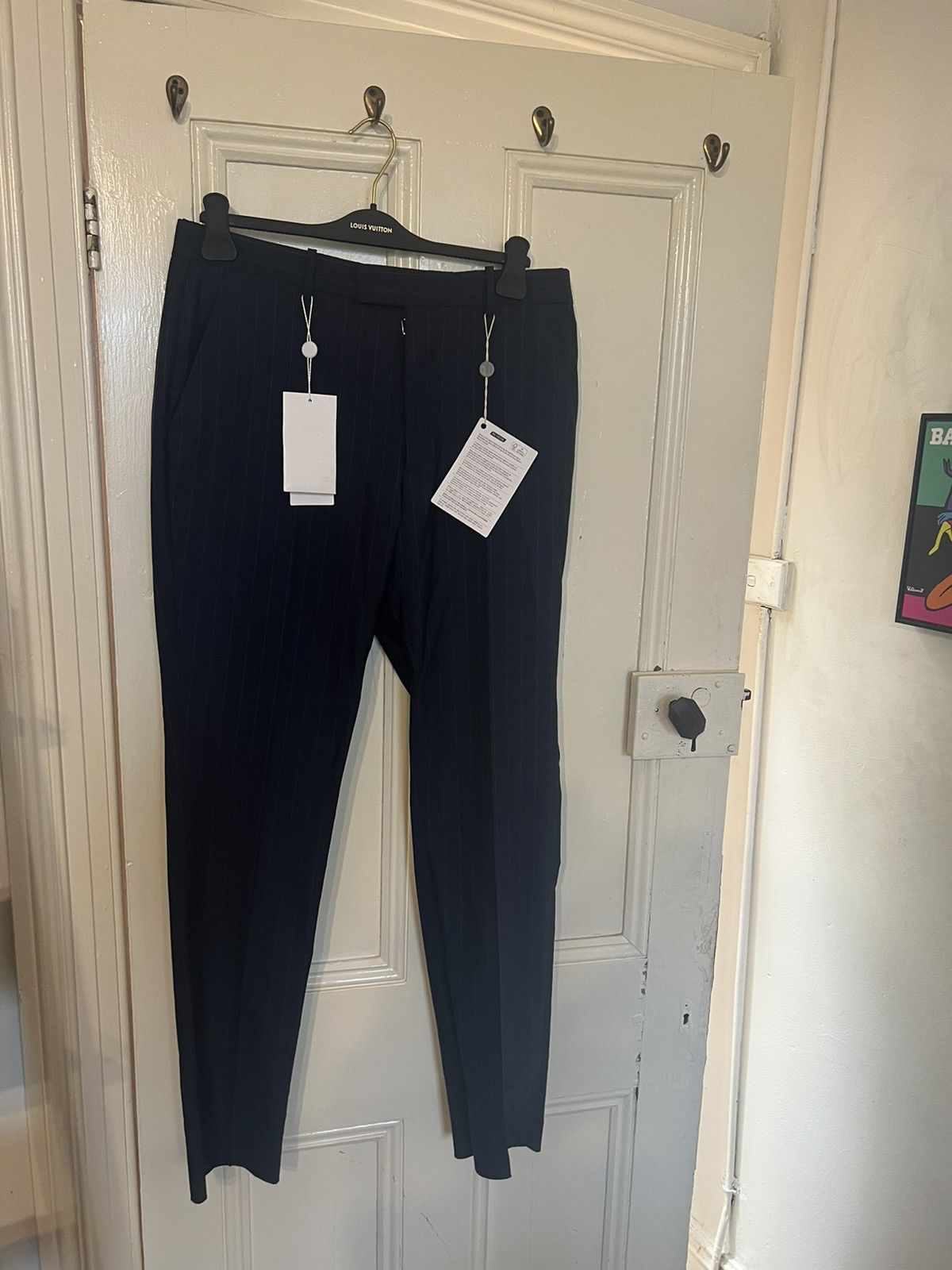 Maison Margiela Maison margiela navy pinstripe trousers Size US 36 / EU 52 - 1 Thumbnail