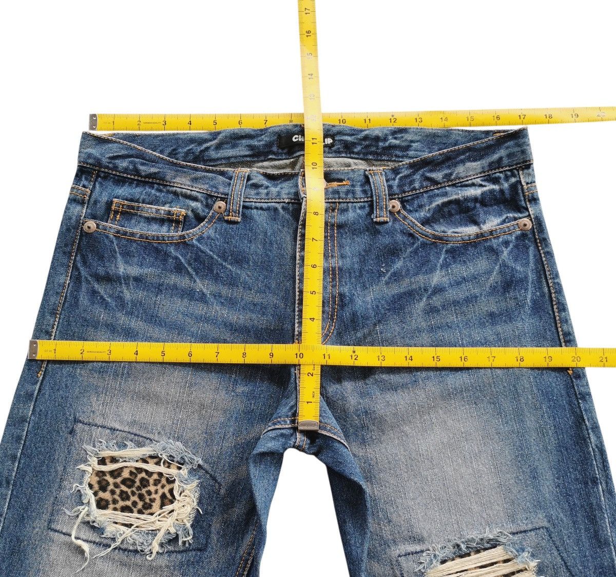 If Six Was Nine Chip Clip Distressed Jeans Size 34" / US 12 / IT 48 - 11 Thumbnail