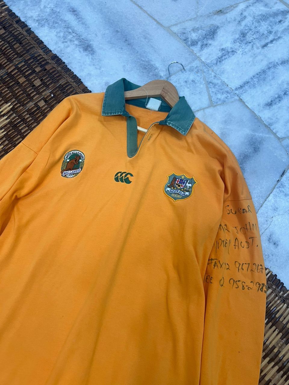 Canterbury of New Zealand 1991 1993 Australia L/s Rugby Union Shirt Wallabies Size US XL / EU 56 / 4 - 1 Thumbnail