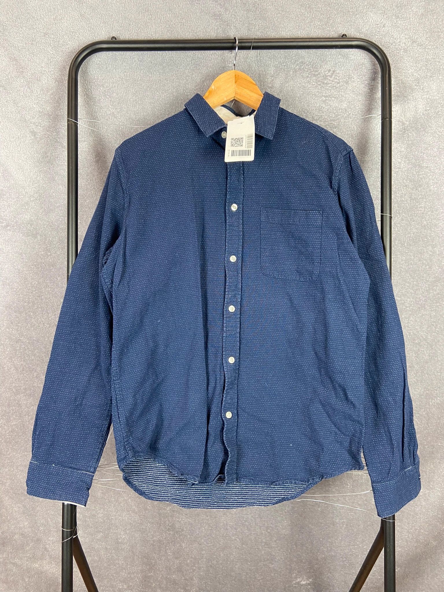Samsoe Samsoe Samsoe Samsoe Textured Navy Shirt Size M Size US M / EU 48-50 / 2 - 1 Thumbnail
