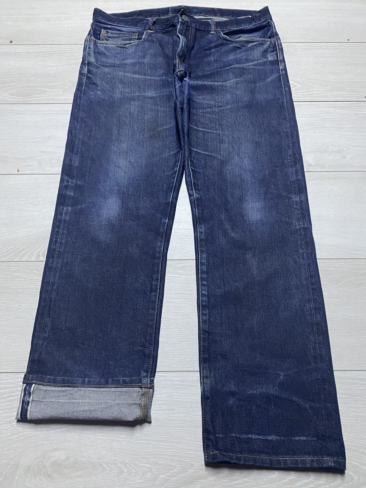 Undercover × Uniqlo Vintage Japanese Uniqlo Blue Wash Selvedge Repair Jeans Size US 36 / EU 52 - 1 Thumbnail