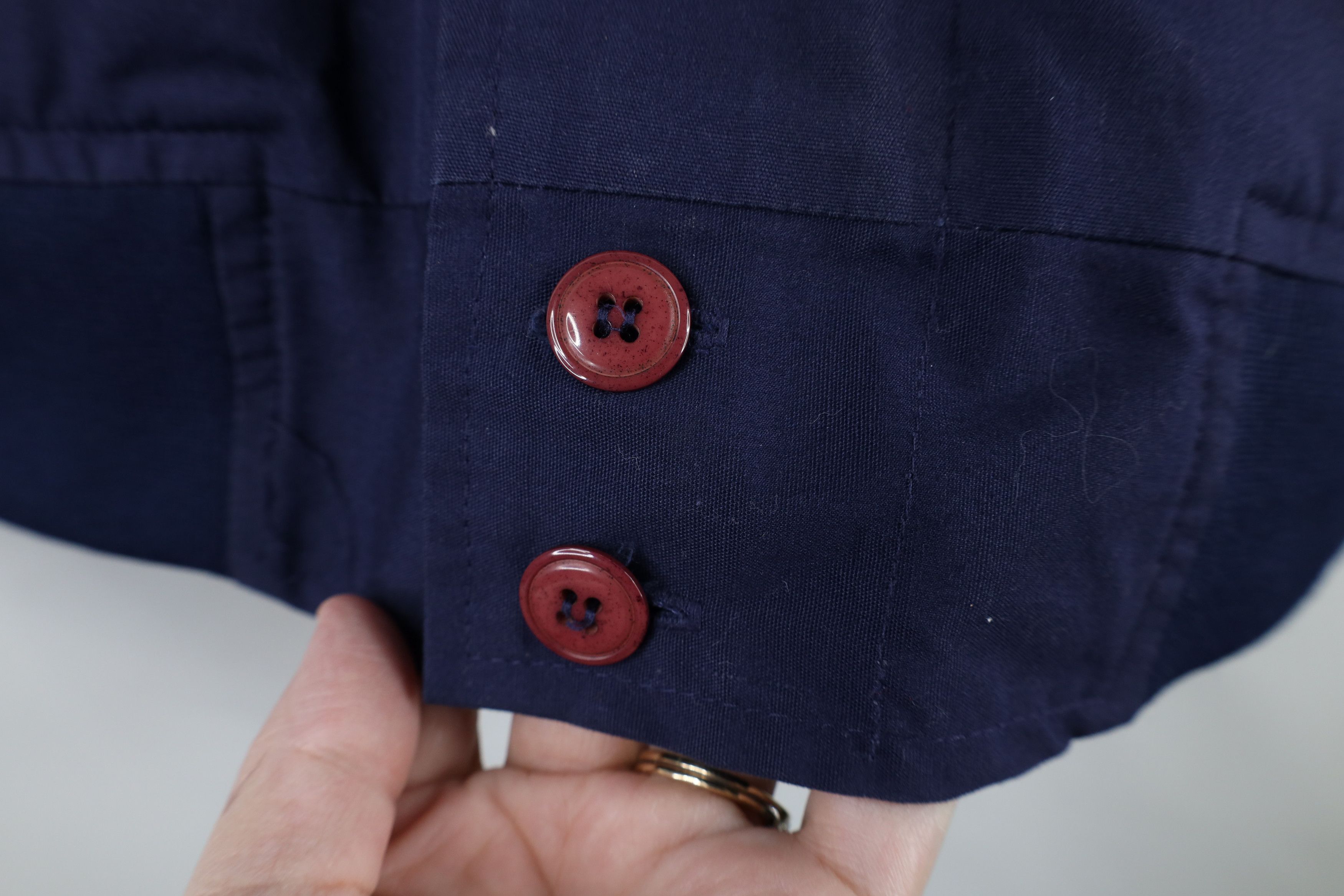 Vintage Vintage 90s Streetwear Blank Racer Bomber Jacket Blue Size ONE SIZE - 4 Thumbnail