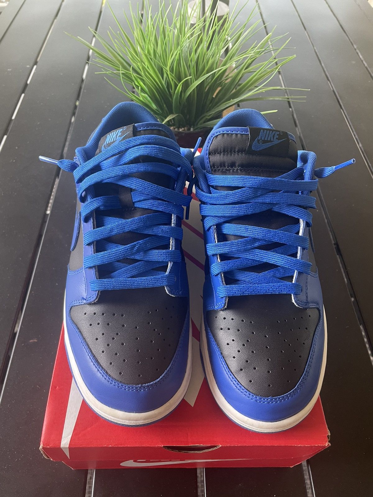 retro black hyper cobalt on feet