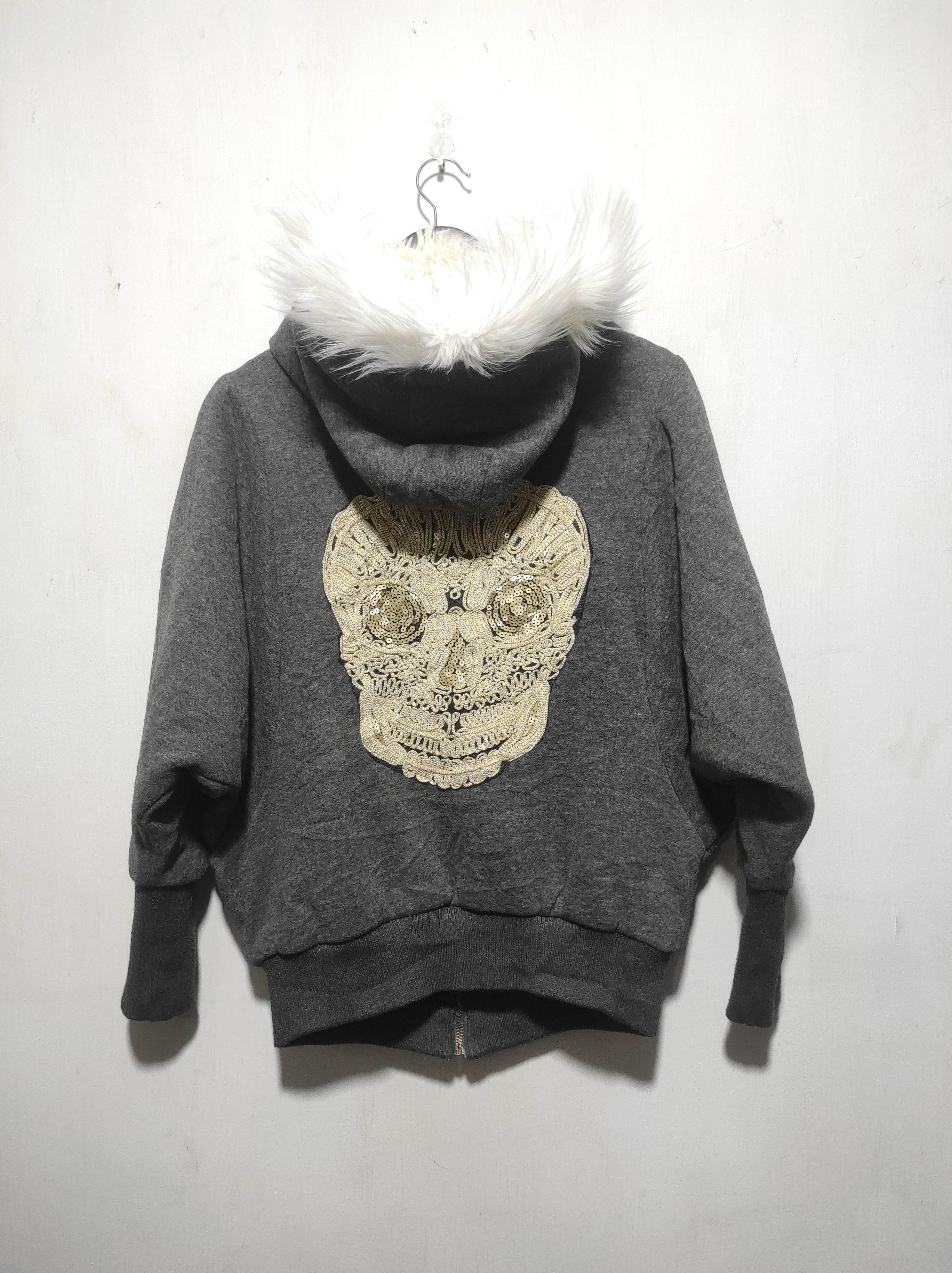 Hysteric Glamour Skull Sherpa Batwing Zip Fur Hoodie ifsixwasnine lgb style Size US M / EU 48-50 / 2 - 14 Thumbnail