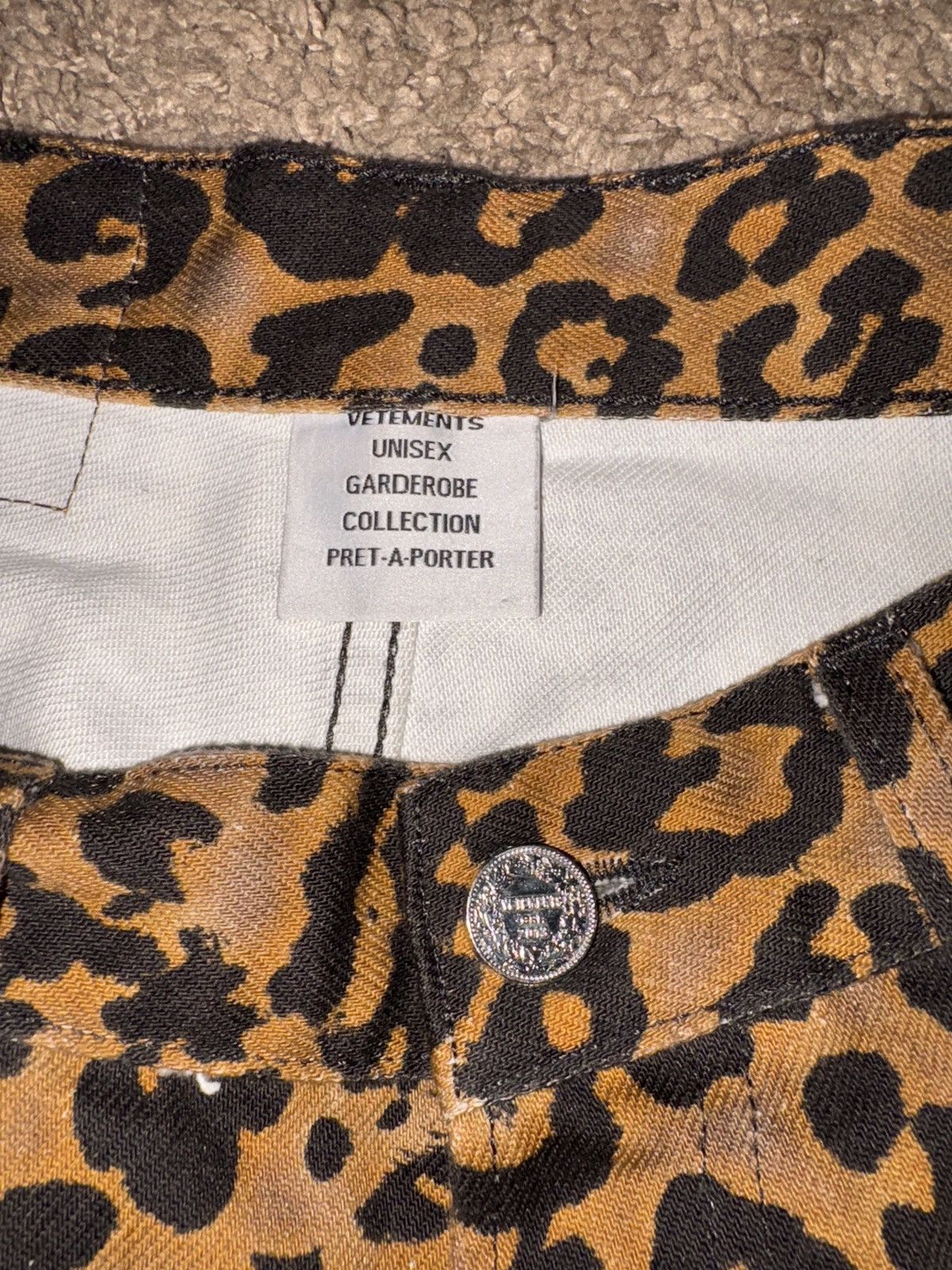 Designer × Vetements Vetements Wide Leg Leopard Print Demin Size US 31 - 3 Thumbnail