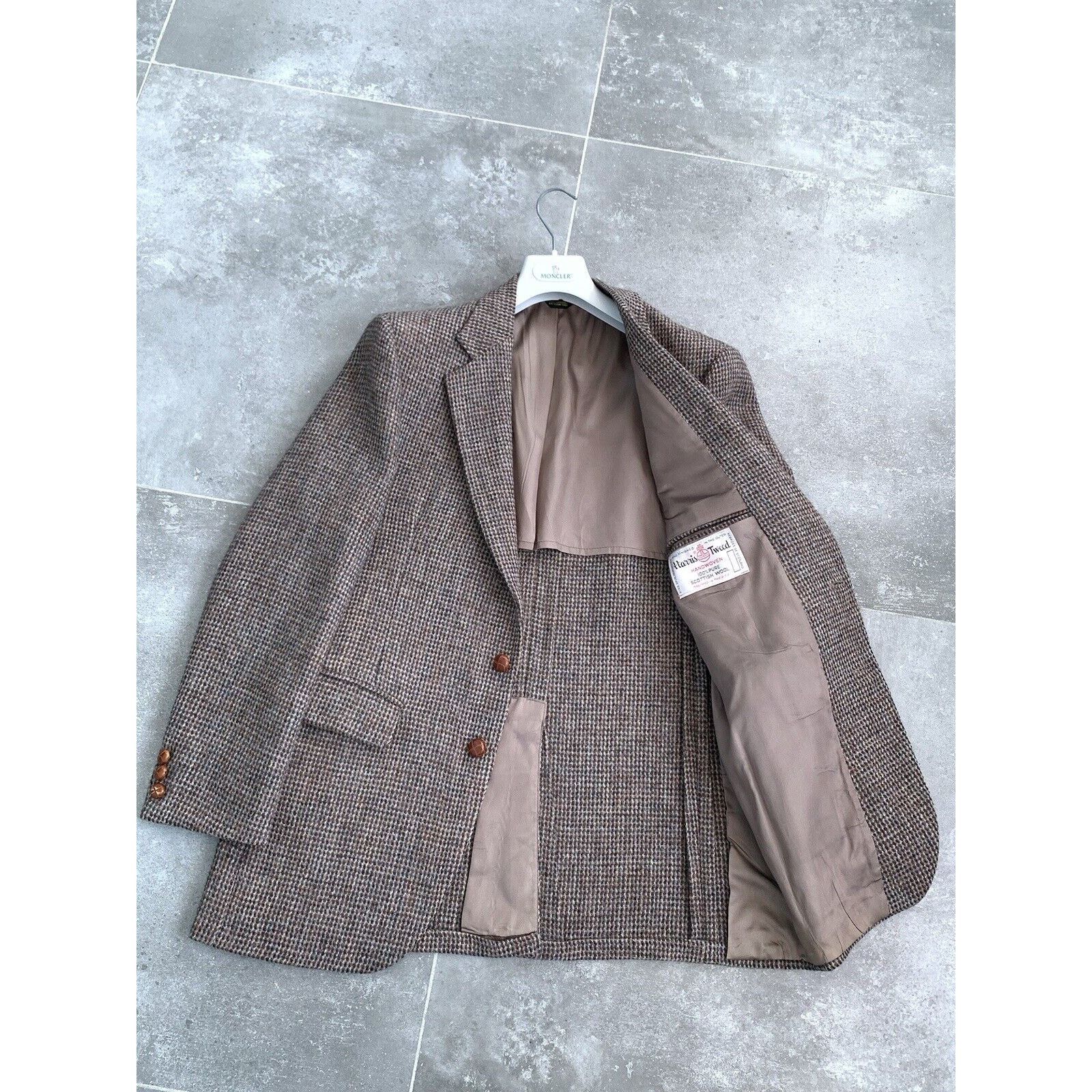 Harris Tweed × Vintage Men's HARRIS TWEED MADE IN USA Sport Blazer Jacket EU 48 M Size 48R - 3 Thumbnail