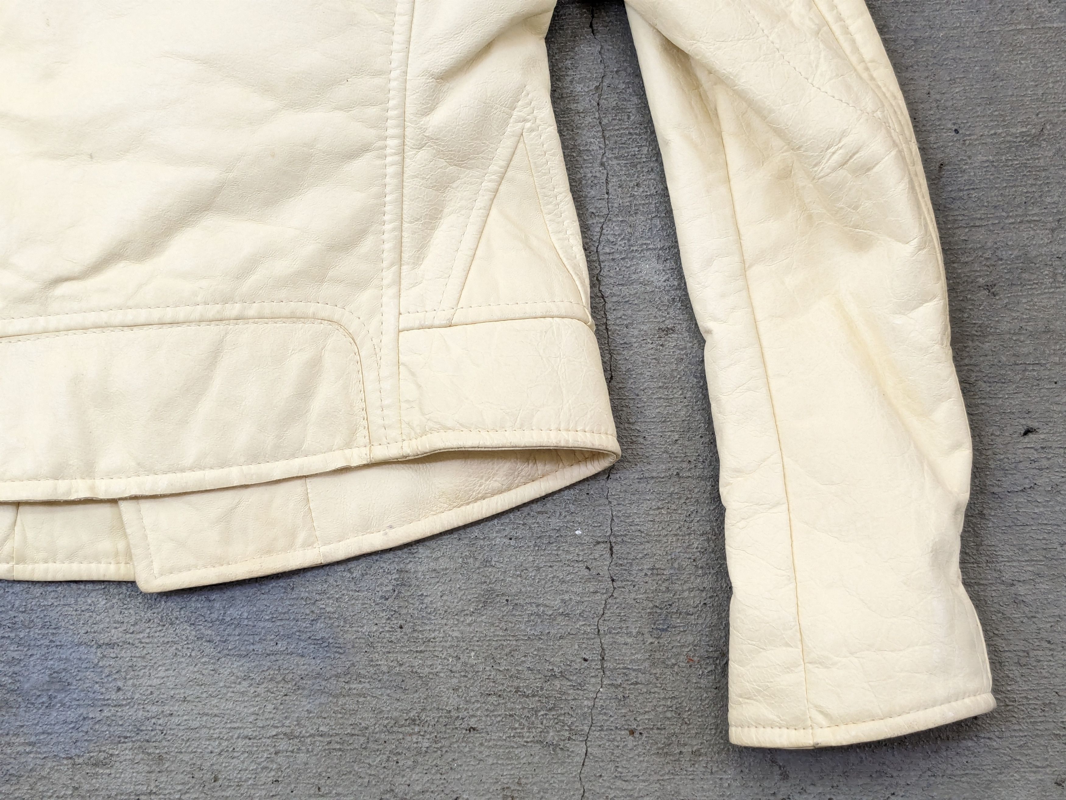 Balenciaga Women's Balenciaga Leather Moto Jacket White 38 Lambskin Size XS / US 0-2 / IT 36-38 - 16 Thumbnail