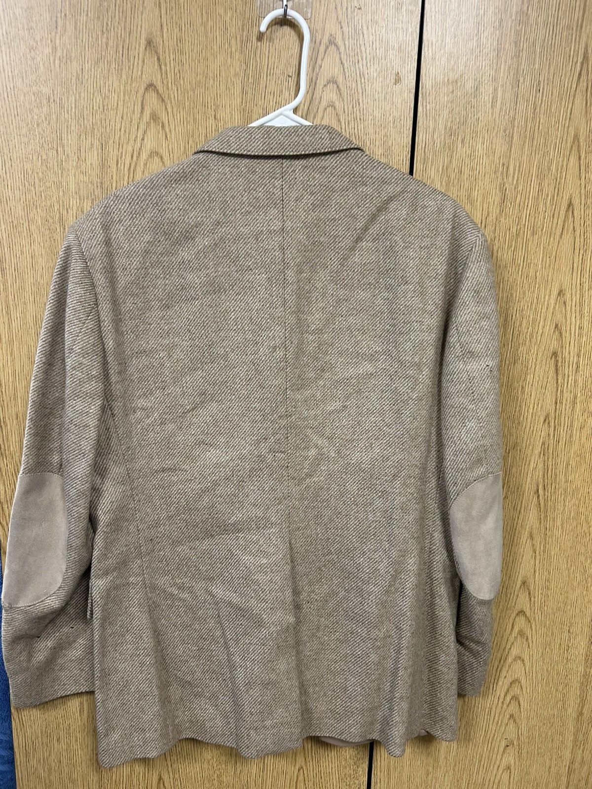 Farah × Vintage Farah Designer Wool Tweed Elbow Patch Button Leather Blazer Size 44R - 2 Thumbnail
