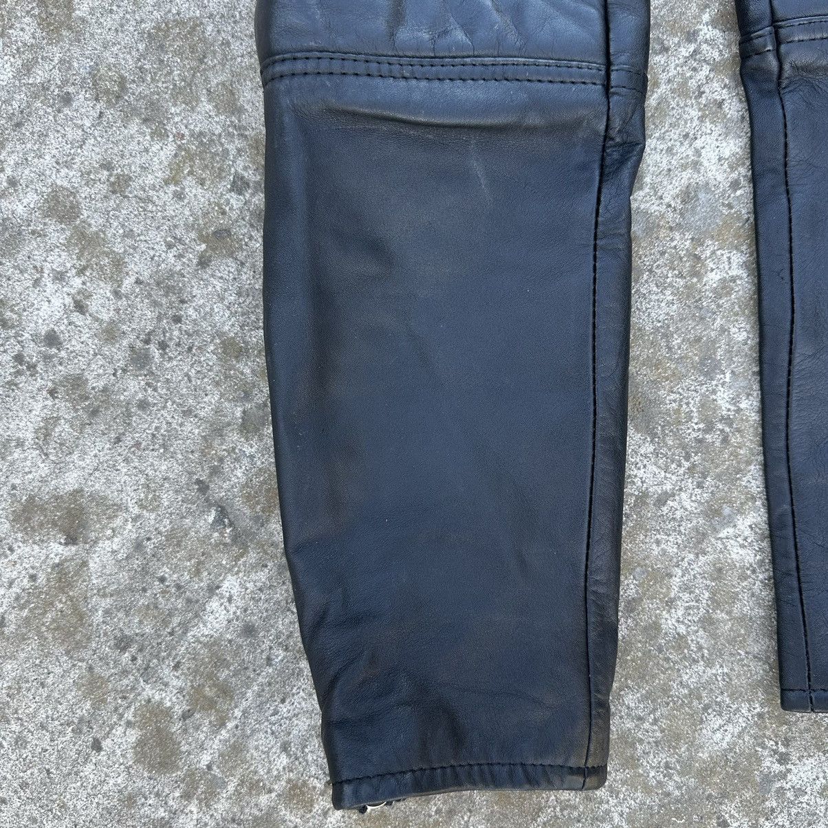 Vintage Vintage Moto Leather Pants Overalls Style USA Y2K 00s Size 27" / US 4 / IT 40 - 4 Thumbnail