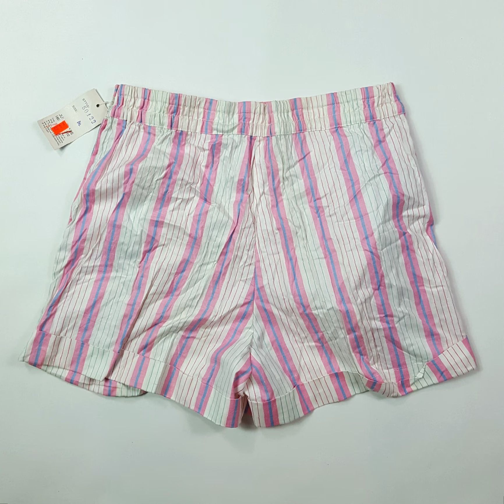 Vintage VINTAGE Just Class Pink Striped Lounge Shorts Women M 30-31 Elastic Waist High Rise Sleep Boyfriend 80s Casual Indoor Nightwear RGB? Size 30" / US 8 / IT 44 - 5 Thumbnail