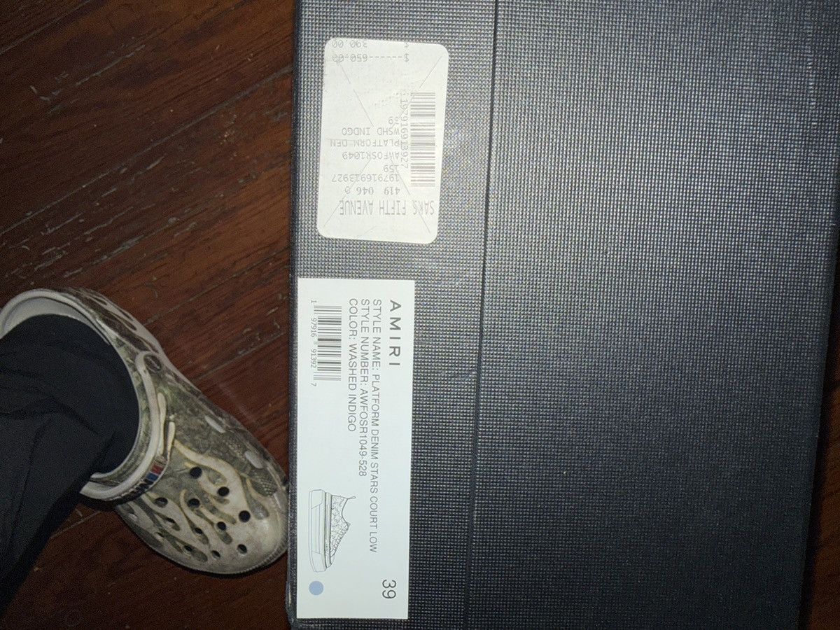 Amiri amiri platform denim stars court low Size US 8 / EU 41 - 1 Thumbnail