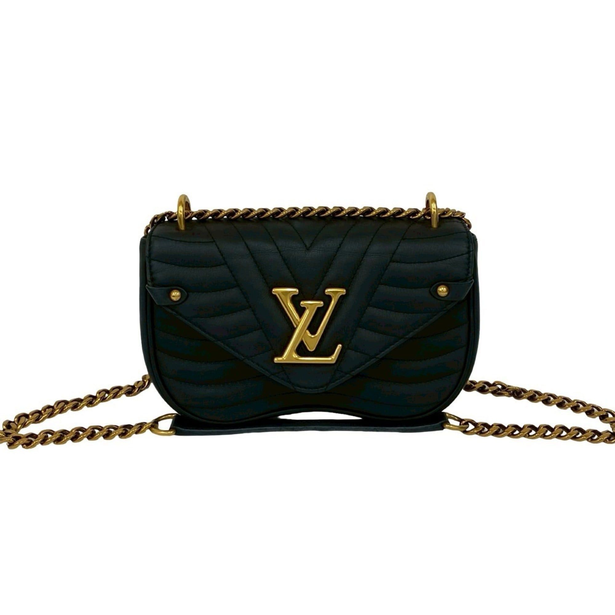 Louis Vuitton LOUIS VUITTON New Wave PM Leather 2-Way Handbag/Chain Shoulder Bag, Black, 43713 Size ONE SIZE - 1 Thumbnail