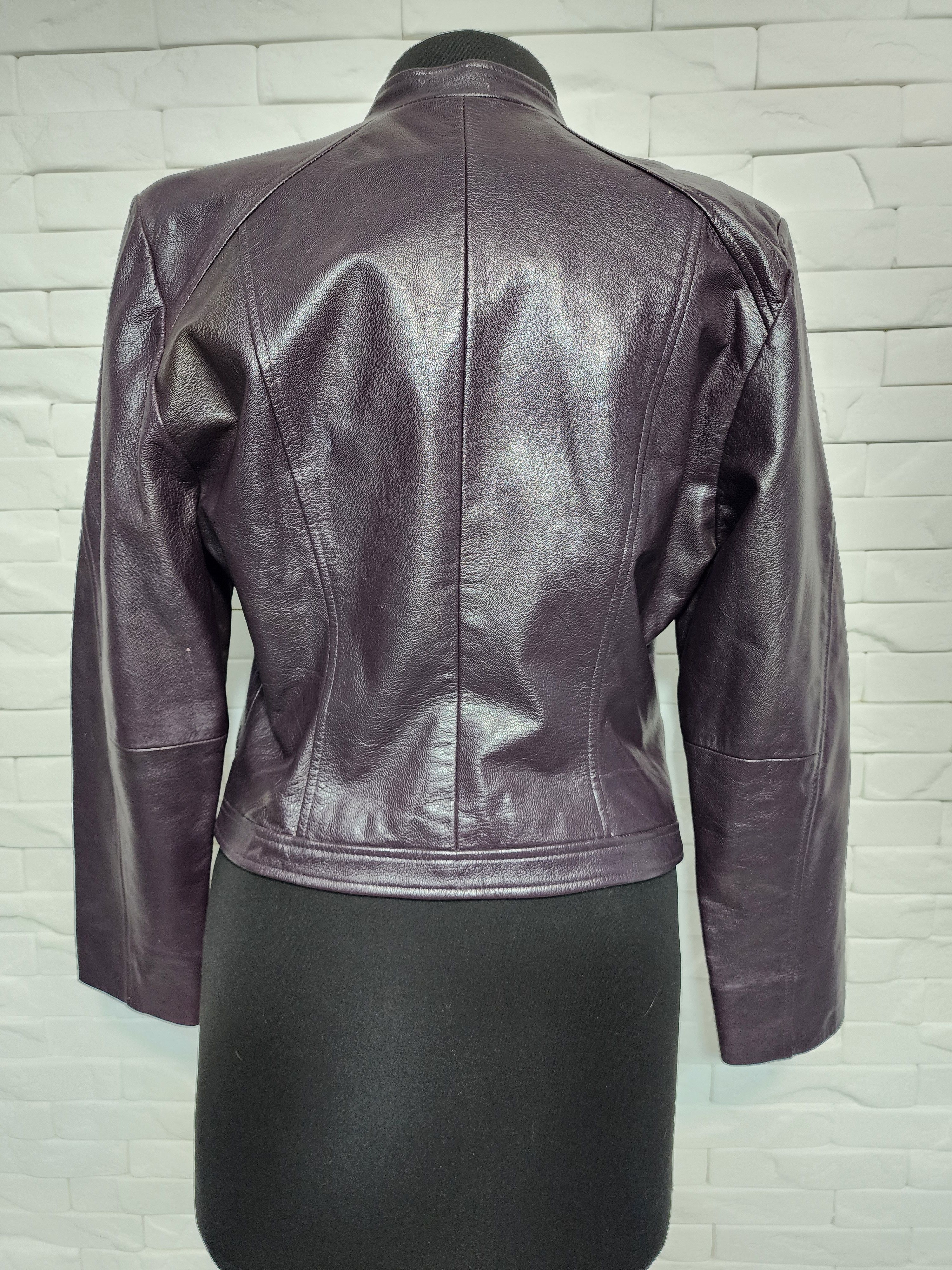 Designer Women's leather jacket. Size L / US 10 / IT 46 - 4 Thumbnail