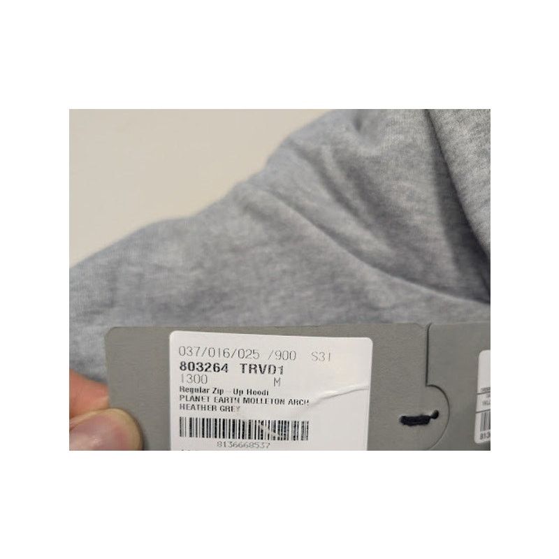 Balenciaga o1rshd1 Q:2 / Planet Earth Molleton Arch Zip-Up Hoodie Grey Size US M / EU 48-50 / 2 - 23 Thumbnail