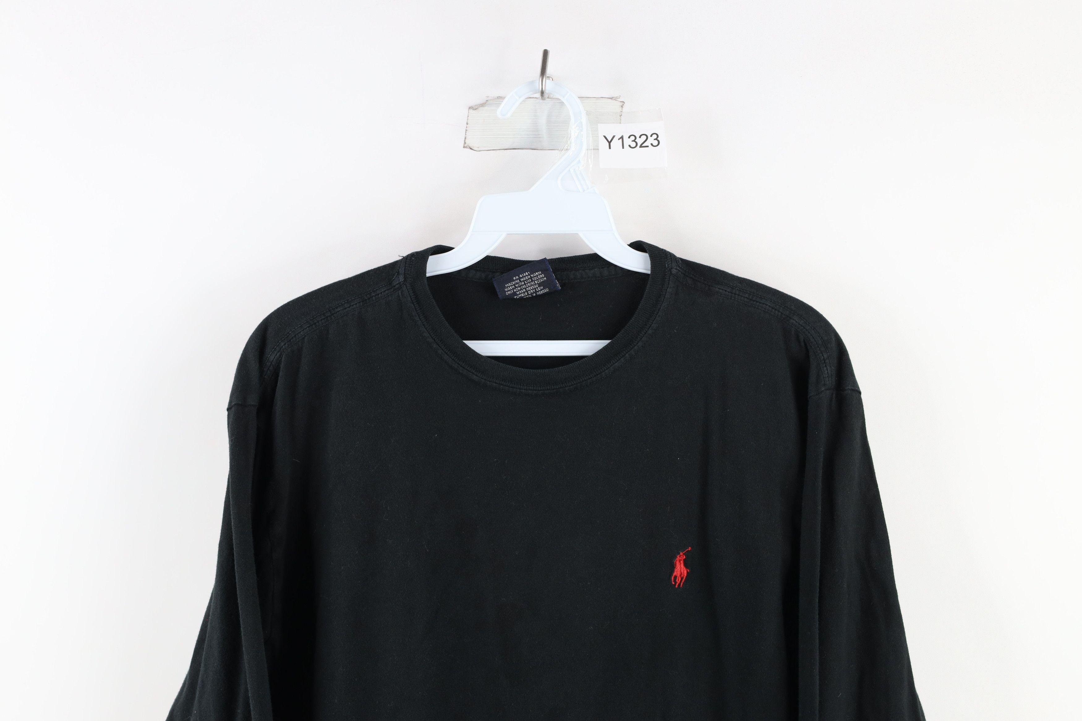 Ralph Lauren × Vintage Vintage Ralph Lauren Long Sleeve T-Shirt Black Cotton Size US S / EU 44-46 / 1 - 2 Thumbnail
