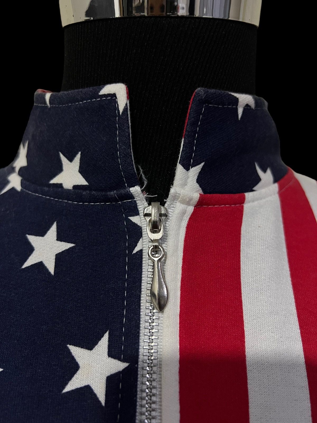 Vintage VINTAGE 90s AMERICAN FLAG SWEATER FULL ZIP Size US M / EU 48-50 / 2 - 4 Thumbnail