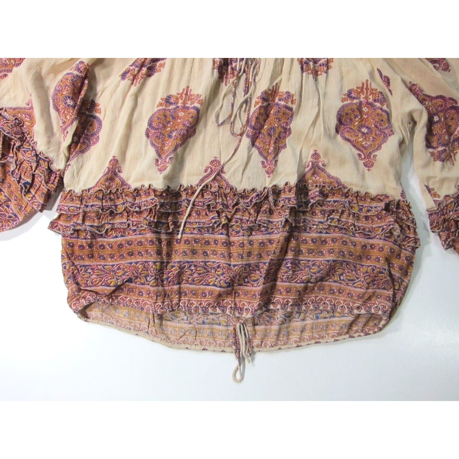 Ralph Lauren Ralph Lauren Denim & Supply Cotton Brown Paisley Peasant Blouse M Brown Blue Yellow Size M / US 6-8 / IT 42-44 - 8 Thumbnail