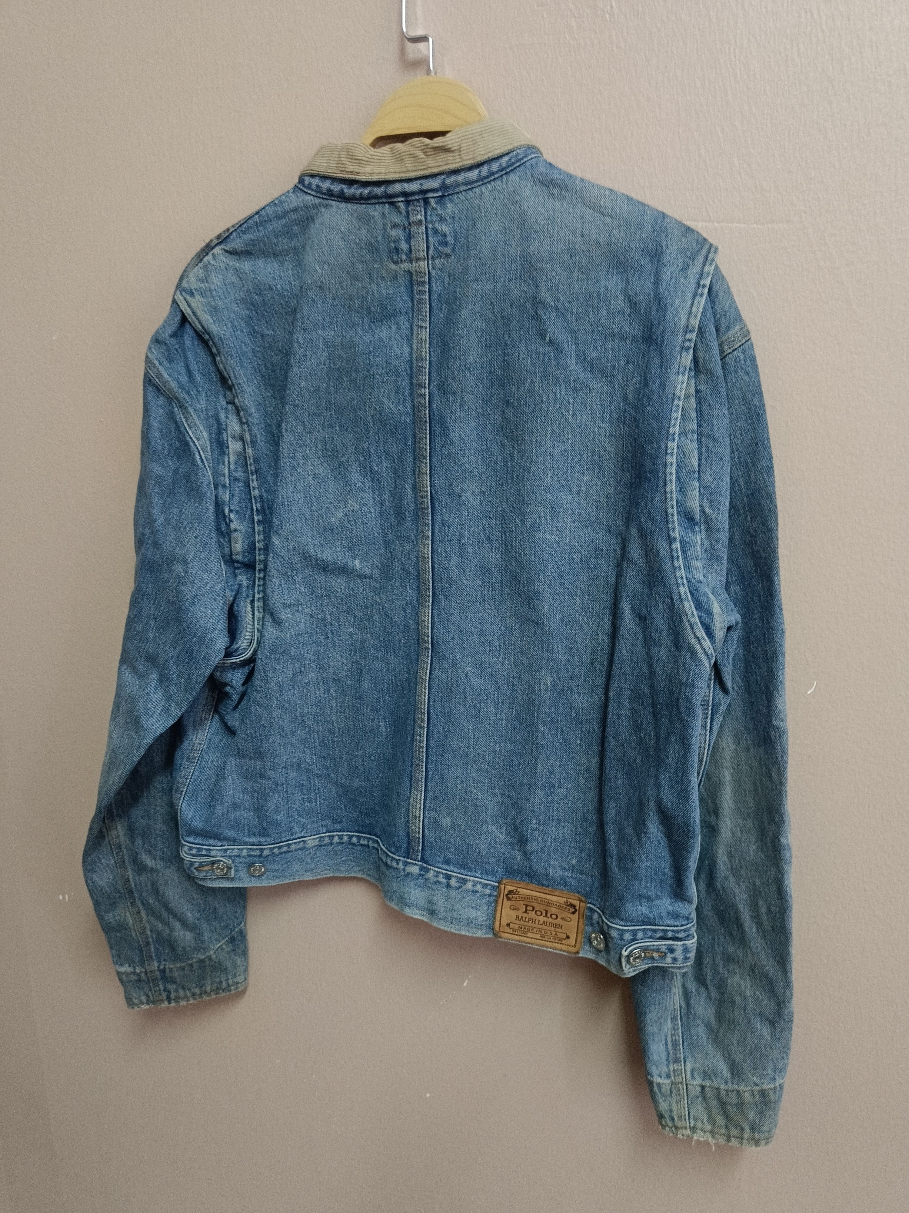 Polo Ralph Lauren Vintage 80s Polo RL Dungarees Denim jacket Size US L / EU 52-54 / 3 - 6 Thumbnail