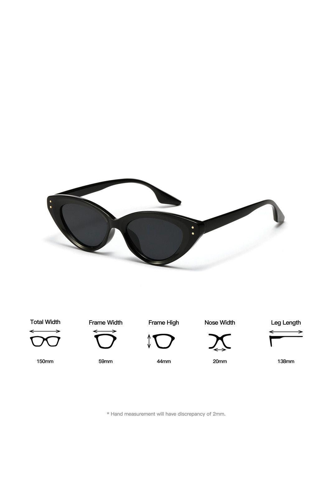 Japanese Brand Vintage Avant Garde Cat‘s Eye Sunglasses Black Unisex OS Size ONE SIZE - 6 Thumbnail