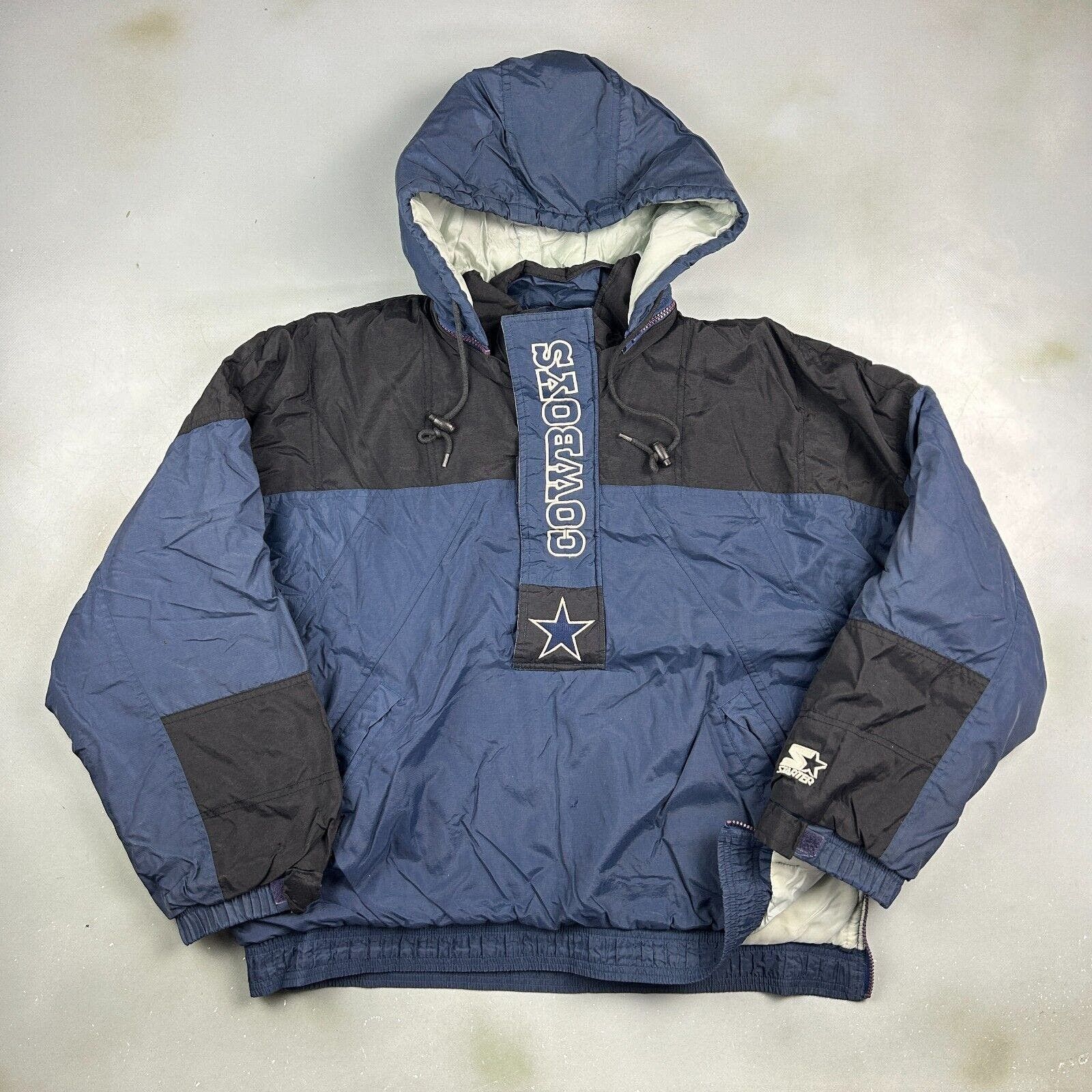 Starter VINTAGE 90s Dallas Cowboys Starter Anorak 1/4 Zip Jacket M Size M / US 6-8 / IT 42-44 - 1 Thumbnail