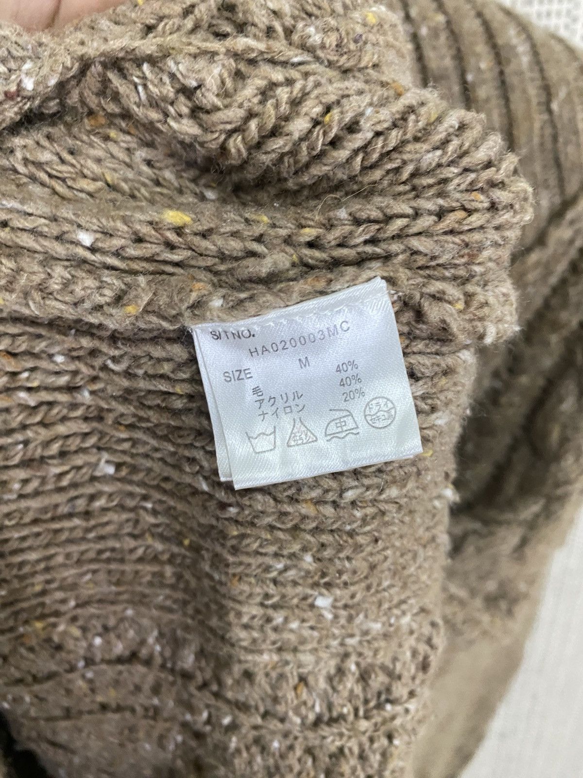 HARE × Japanese Brand × Vintage Japanase designer brand hare cardigan cable knit high collar Size US L / EU 52-54 / 3 - 7 Thumbnail