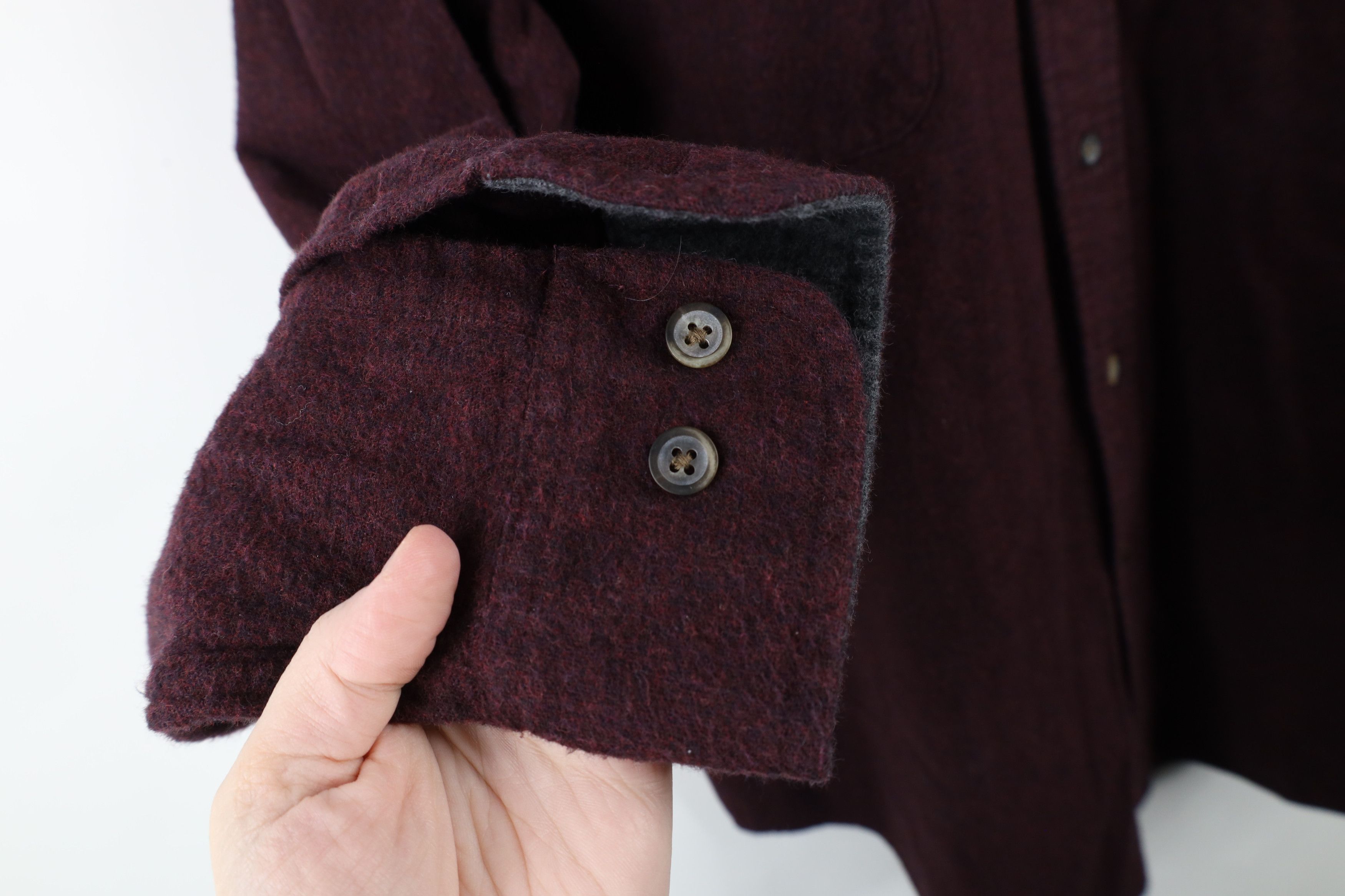 Vintage Vintage 90s Streetwear Cloth Collared Button Shirt Purple Size US L / EU 52-54 / 3 - 7 Thumbnail