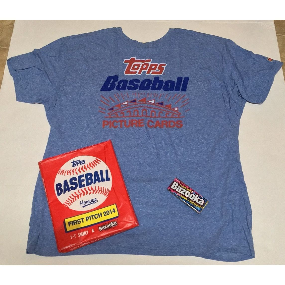 Homage 2014 First Pitch TOPPS T Shirt 3XL Baseball Picture Cards Size US XXL / EU 58 / 5 - 1 Thumbnail