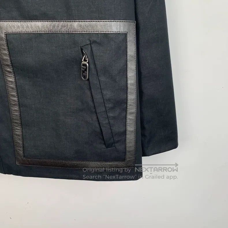 Fendi Fendi Black Logo Lining Monogram Print Hooded Zipper Leath Size US S / EU 44-46 / 1 - 4 Thumbnail